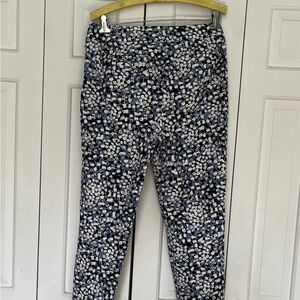 Talbots Blue and Black Patterned Ankle Pants